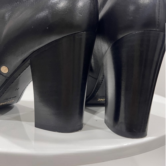 CELINE Calf Leather Studded Accents Boots - Picture 7 of 10